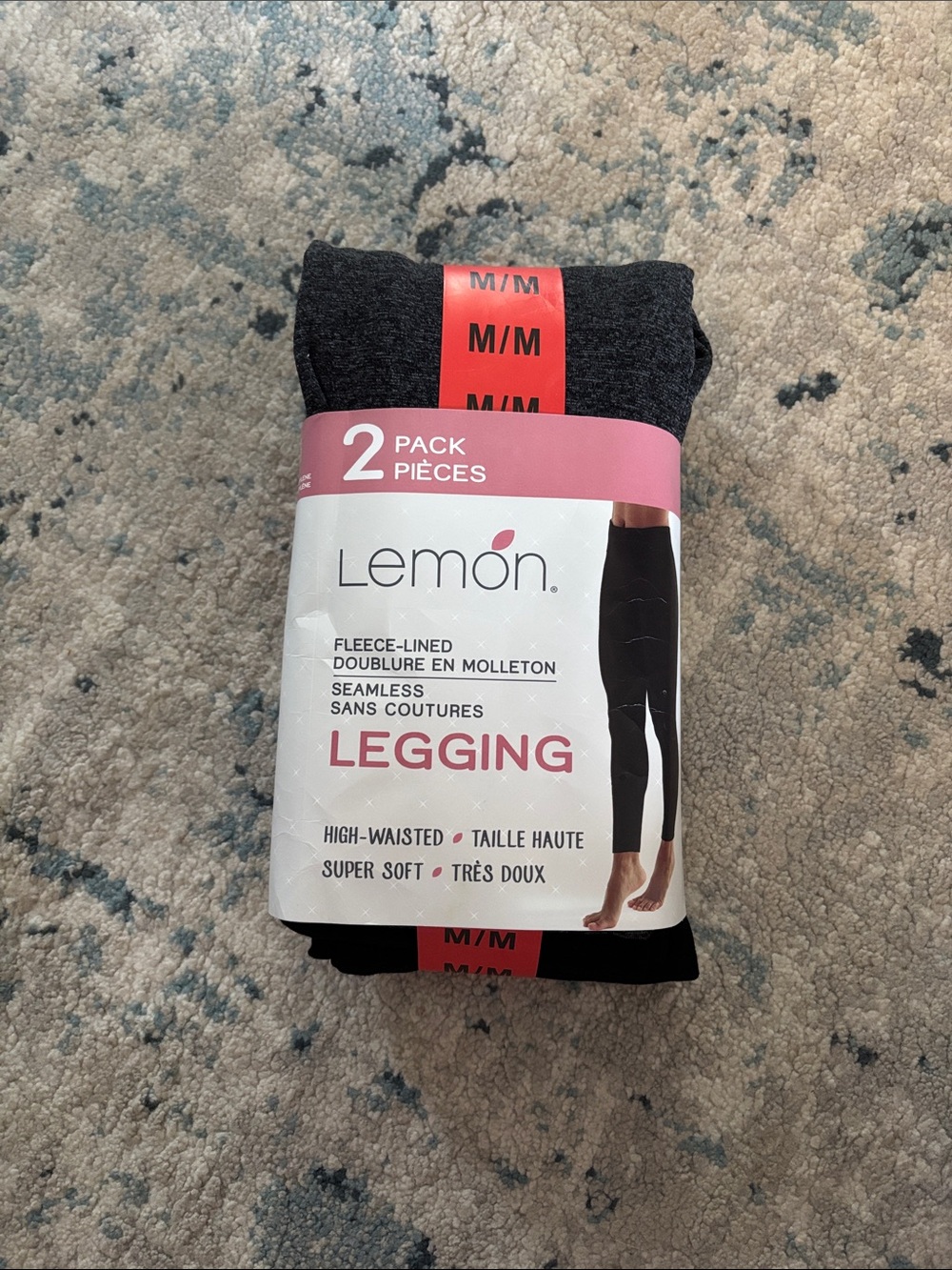 Fleece-Lined Seamless Leggings - 2 Pack (M)